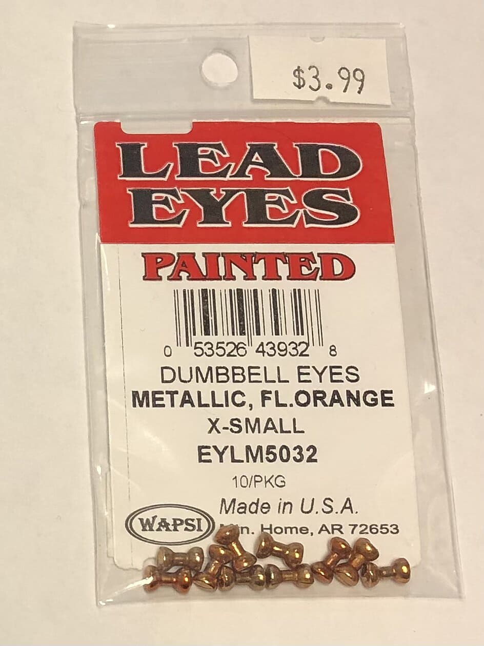 Lead Eyes Metallic Fl. Orange X-Small - 10/PKG